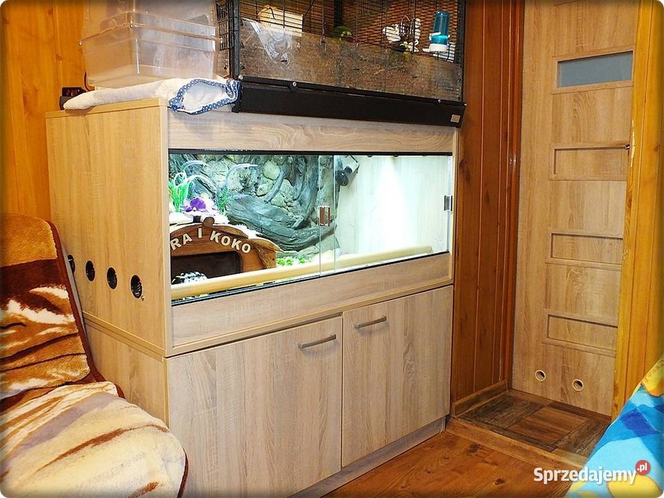 Duże Terrarium z szafką Żółw Grecki i Stepowy z