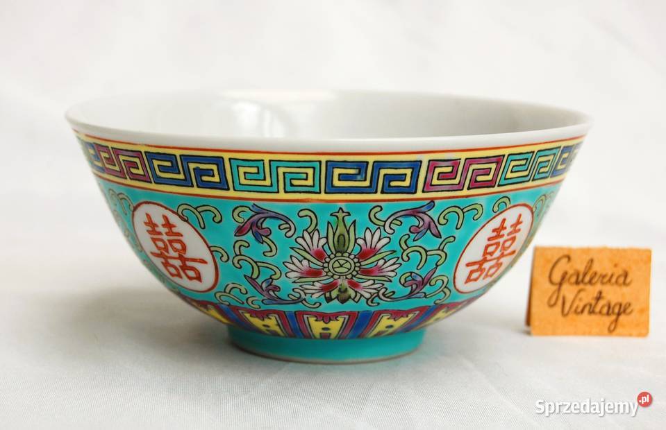 Chińska miska turkusowa ręcznie malowana Lublin sprzedam