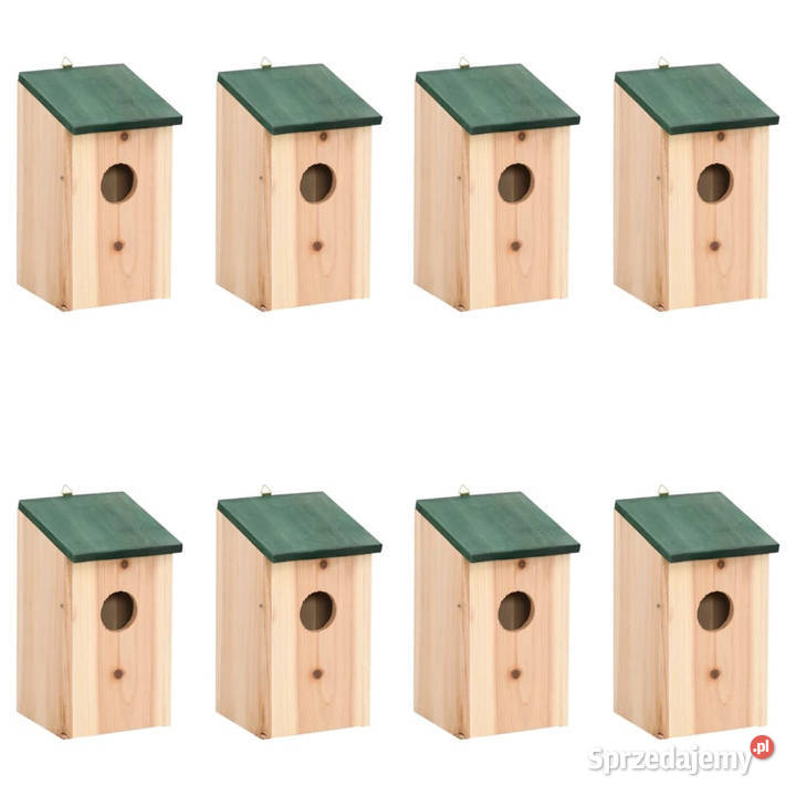 Domki ptaków 8 drewniane 12 x 12 x 22 WM276006 Warszawa