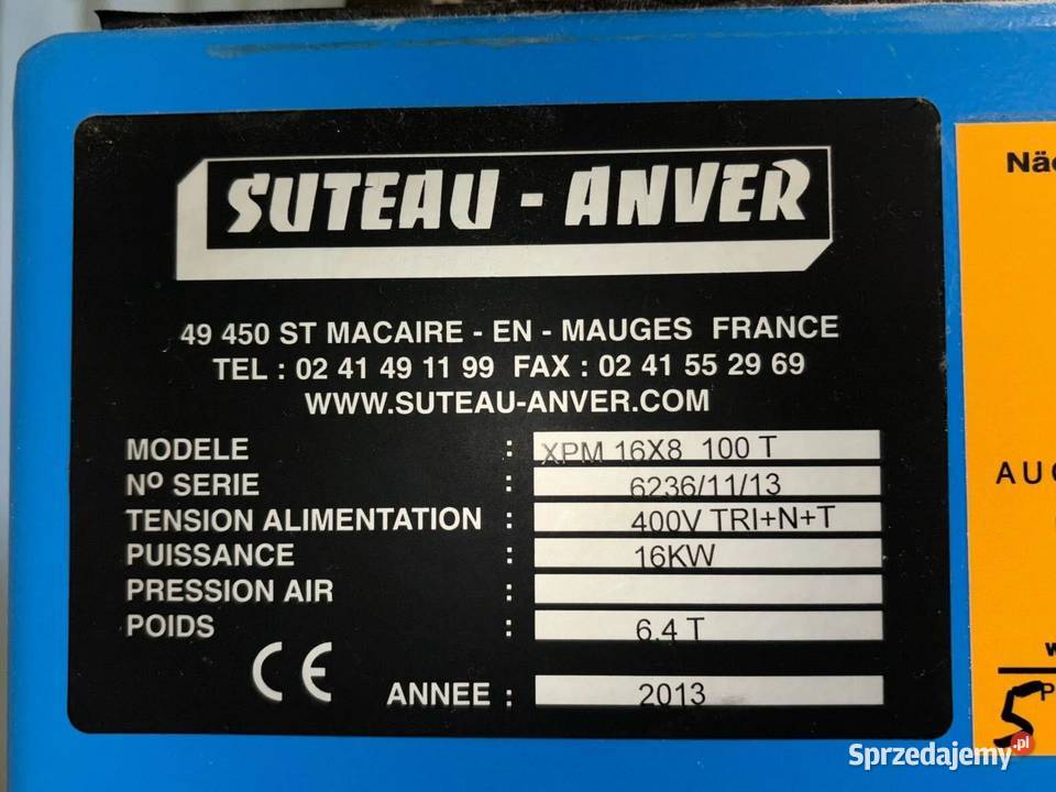 Suteau Anver XPM Wycinarka prasa hydrauliczna do Łaskarzew
