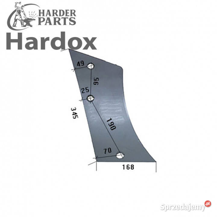 Pierś HARDOX 20736P N 15 G 752 części do pługa Suwałki