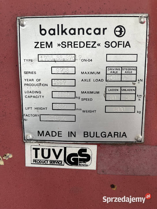 wózek widłowy balkancar Sobolewo