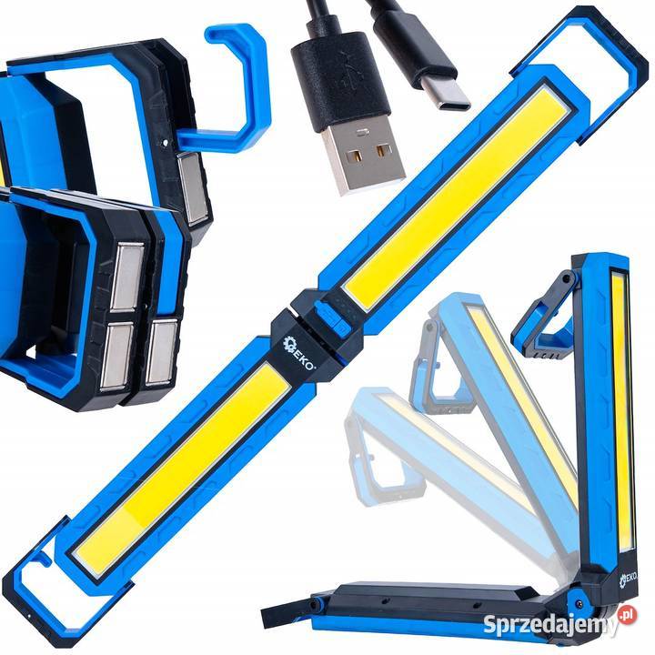 Lampa warsztatowa składana z magnesami LED COB