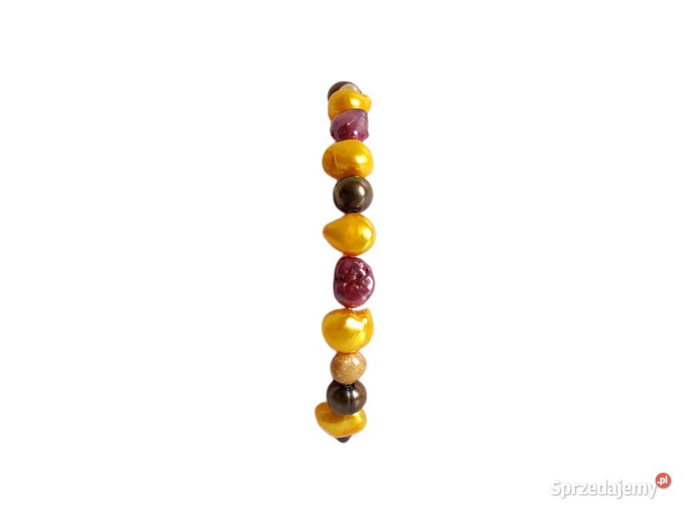 7481 Ładna Bransoletka z Barwionych Pereł Kędzierzyn-Koźle