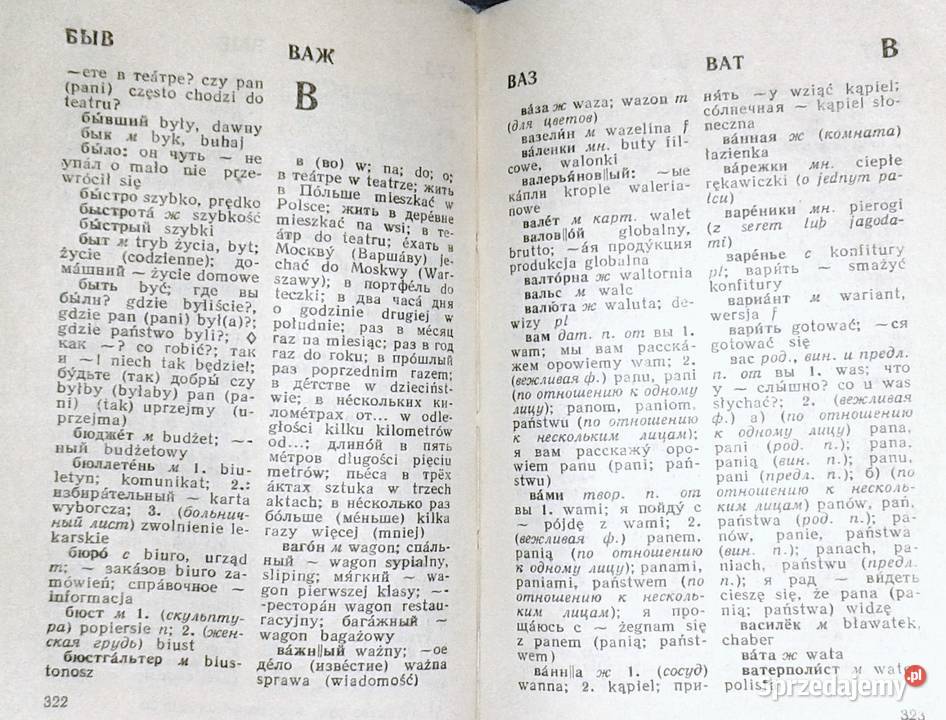 Słownik polskorosyjski rosyjskopolski Wyd 1987 miękka Chełm sprzedam