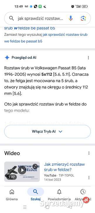 Opony z Felgami Wielosezonowe Motoryzacja Sosnowiec