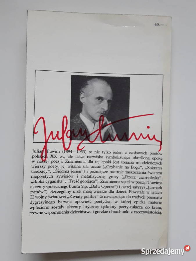 Kwiaty polskie Julian Tuwim mazowieckie