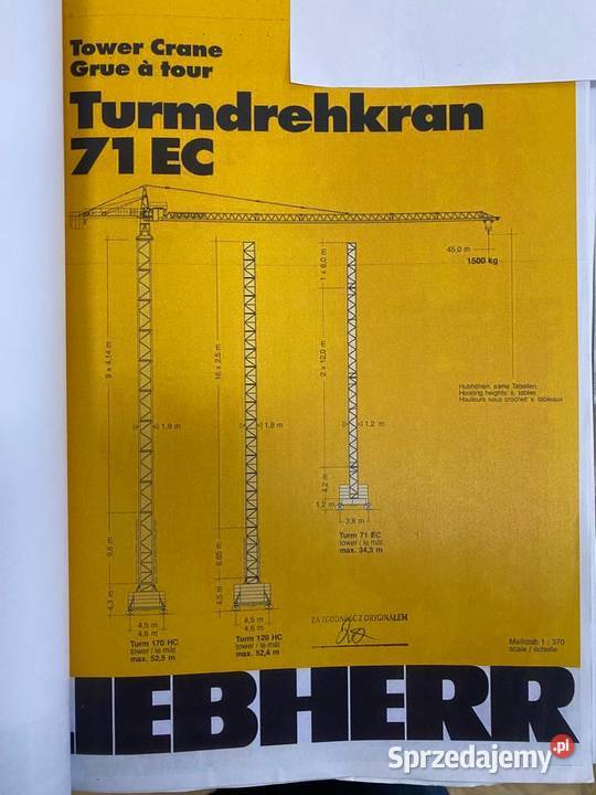 Sprzedam wynajmę liebherr 71 CE Lublin sprzedam