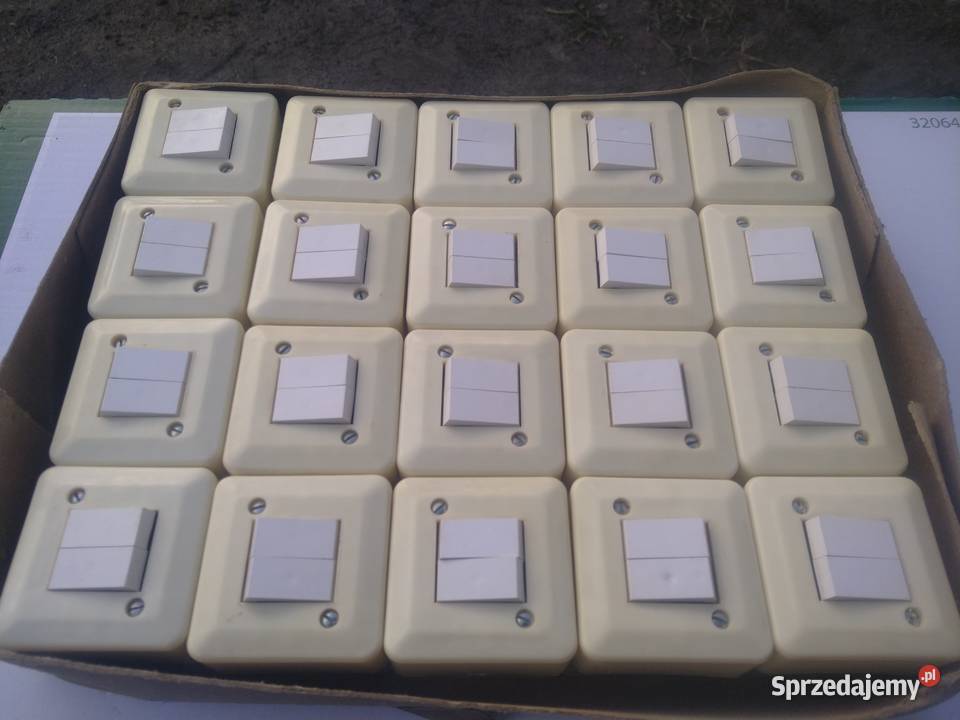 Włącznik Podwójny Ospel Bakelit PRL Loft Płock