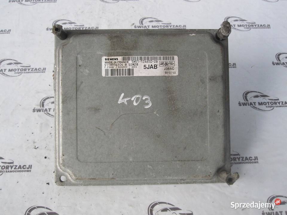 FORD FIESTA 16 16V komputer sterownik silnika