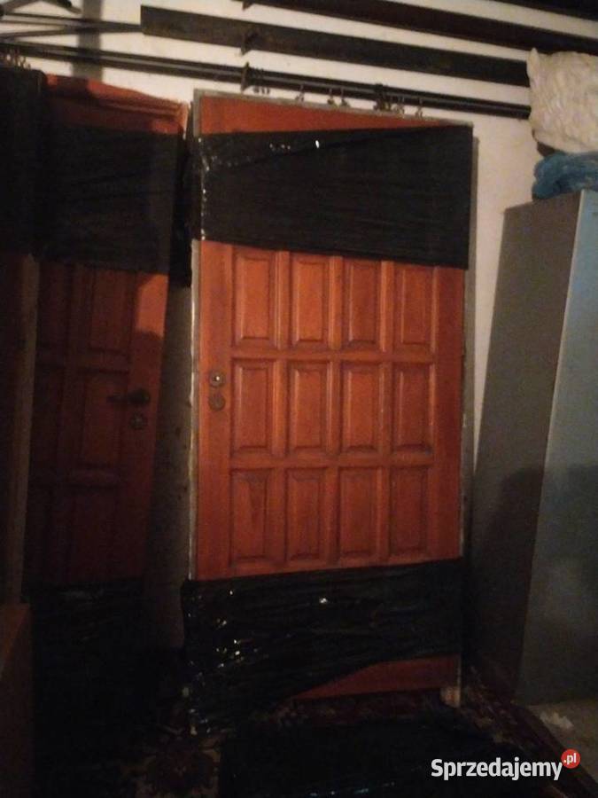 Drzwi wewnętrzne drewniane stolarka lewe prawe Zielonka