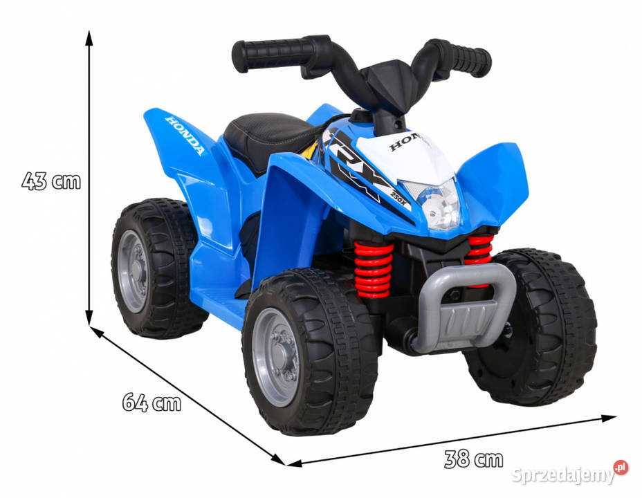 Quad Honda 250X TRX na akumulator Niebieski auto