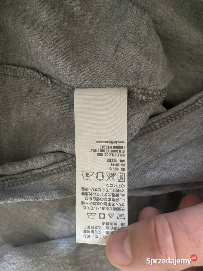 Męska szara koszulka HOLLISTER M OKAZJA Rozmiar M Zamość