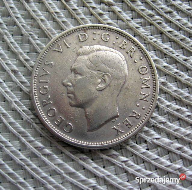 Wielka Brytania Half Korony 1948r wielkopolskie Kalisz