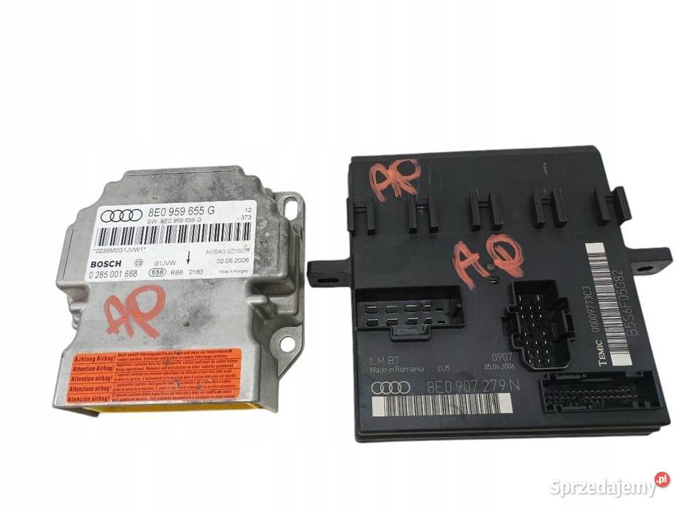 SENSOR AIRBAG MODUŁ ŚWIATEŁ ZESTAW 8E0907279N