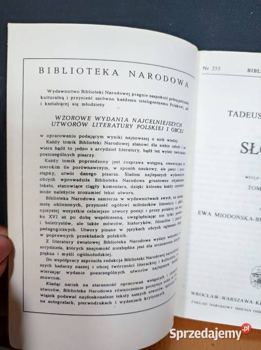 Słówka Żeleński Boy 1988 zakład narodowy imienia miękka