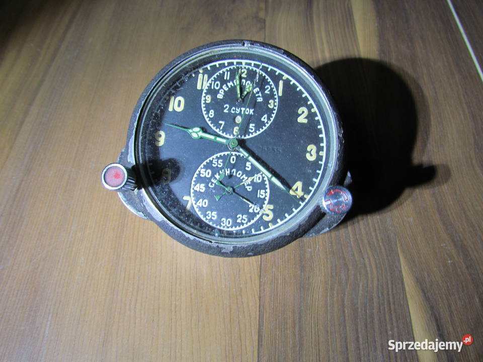 Zegar Lotniczy Chronometr ACZS1 z demobilu śląskie Świętochłowice