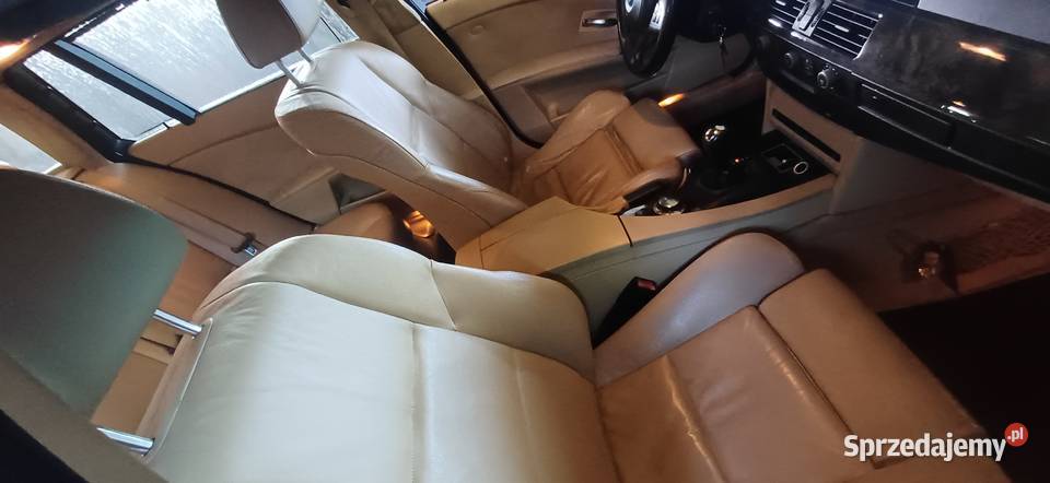 BMW e61 jasna skóra sportsitze MPAKIET roleta Łódź
