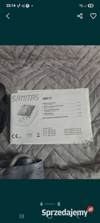 Ciśnieniomierz Sanitas SBM 67 z funkcją Biłgoraj sprzedam