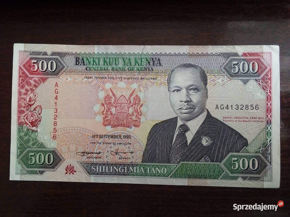 Banknot 500 szylingów Kenia sprzedam