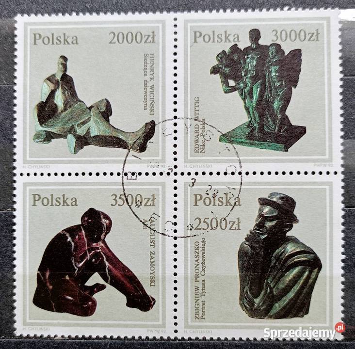 R Znaczki polskie rocznik 1992 kasowany