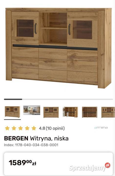 Komoda witryna BERGEN złożona 50 ceny Ikea 115cm Kredensy i witryny Węgrzynowo
