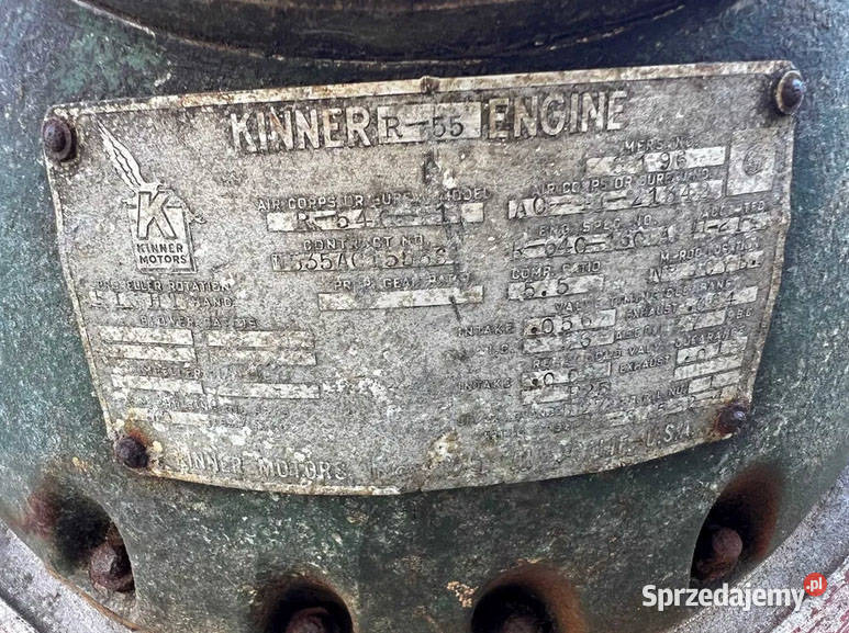 Silnik radialny Kinner R55 z lat 40