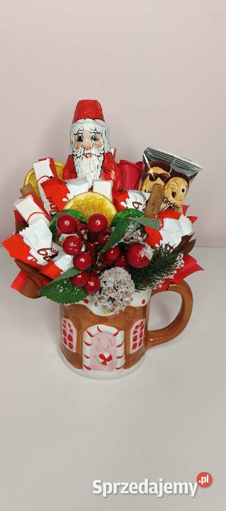 Świąteczny kubek ze słodyczami Kinder prezent na dolnośląskie Wrocław
