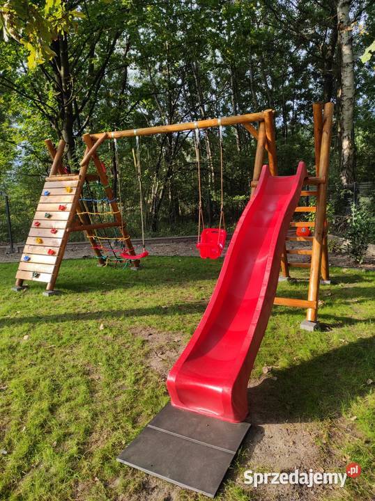 Plac zabaw drewniany huśtawka opolskie Stare Siołkowice