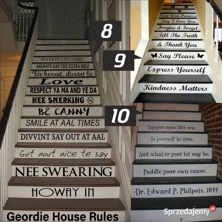 Dekoracyjne naklejki na schody podstopnice wzory Kraków