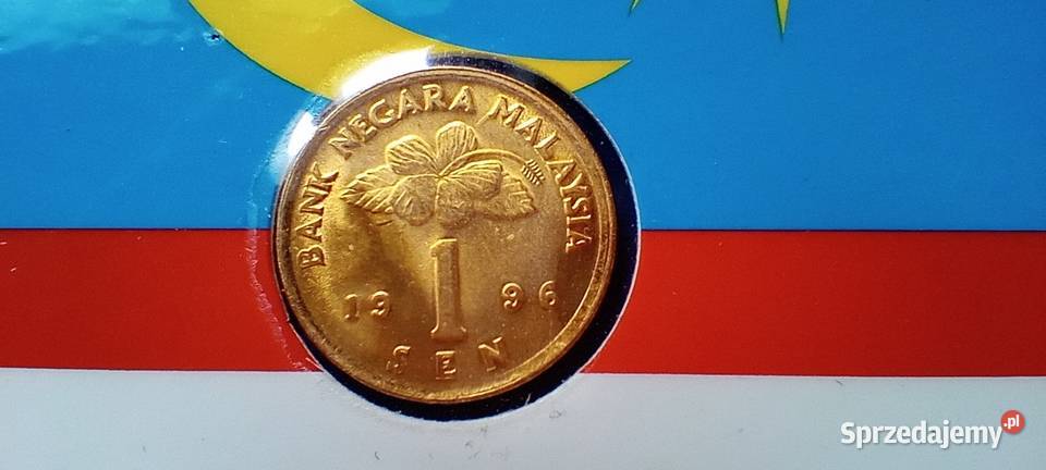 Stare monety Set 1995 1996 Malezja kolor złota Numizmatyka Lesko