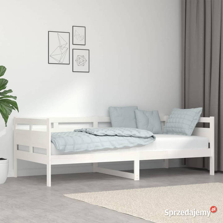 Łóżko dzienne białe lite drewno sosnowe 90x200 Warszawa