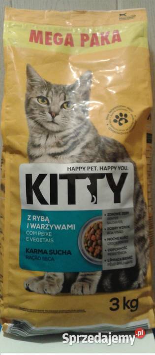 KITTY Karma sucha dla kotów z RYBĄ i WARZYWAMI 3 kg