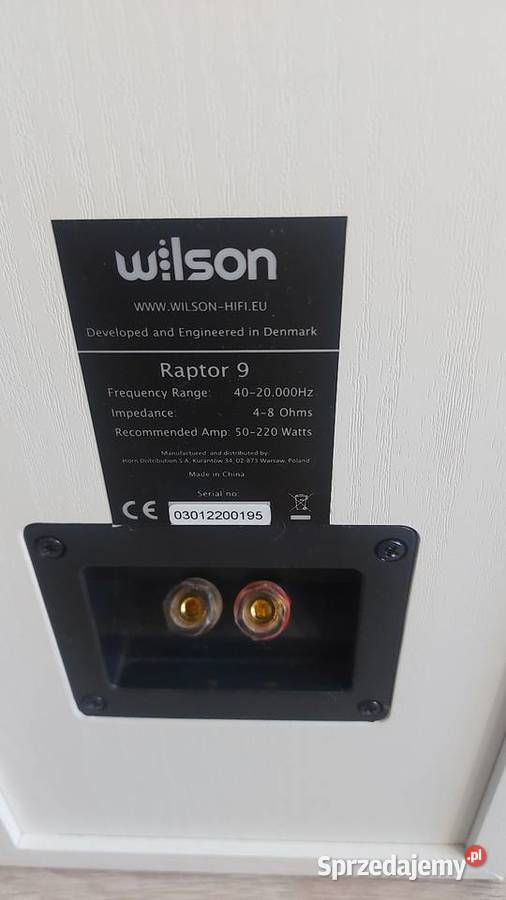 Kolumny podłogowe Wilson Raptor 9 Bydgoszcz sprzedam