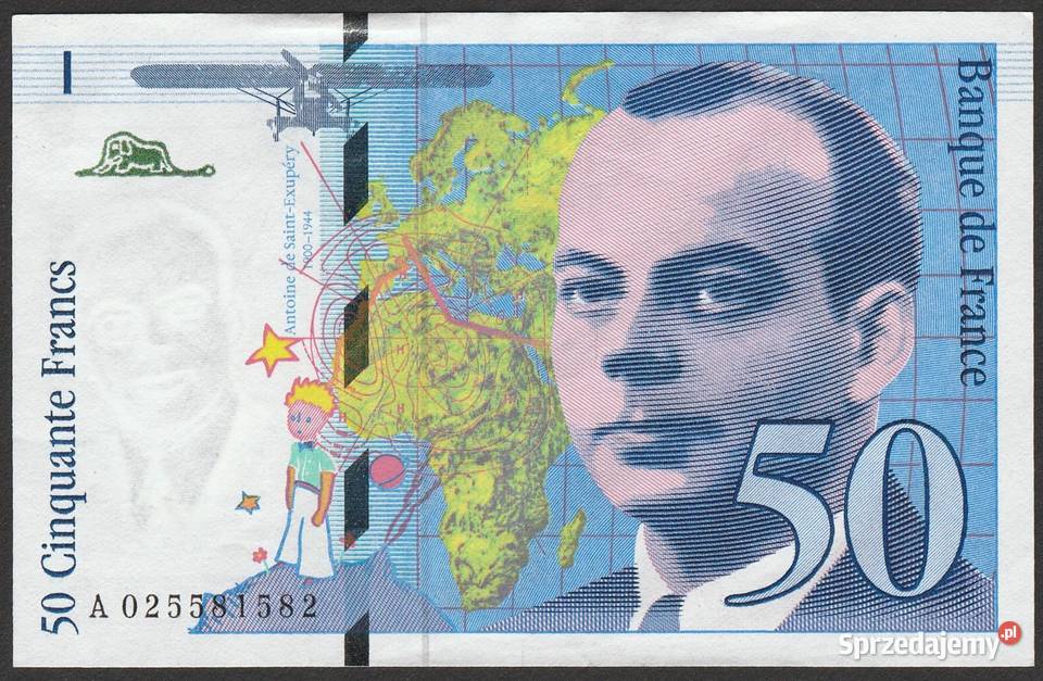 FRANCJA 50 FRANKÓW 1994 de SaintExupery STAN 2 Numizmatyka