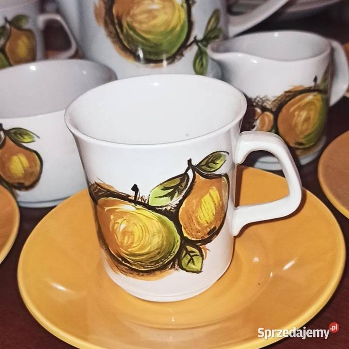 Serwis do kawy na 5 osób Z jabłkami JG Meakin