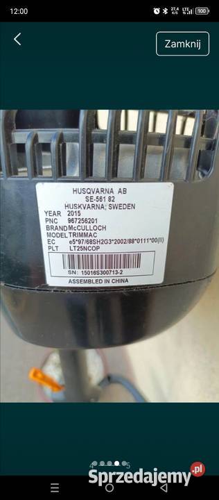 Podkaszarka wielkopolskie Koło sprzedam