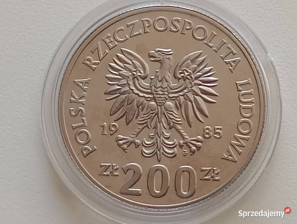 Moneta 200 1985r XIII Mistrzostwa świata w piłce Mosina sprzedam