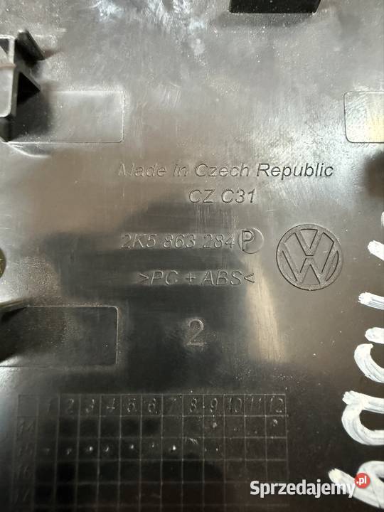 PÓŁKA TACKA ZAPALNICZKI GNIAZDO USB VW CADDY 2K5