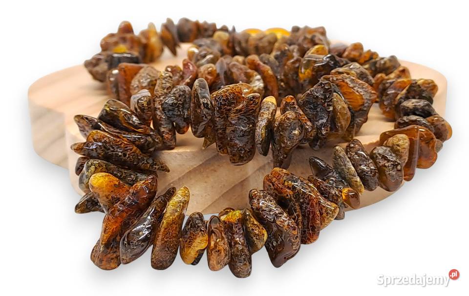 Korale z bursztynu BURSZTYN bałtycki bryłeczki Warszawa