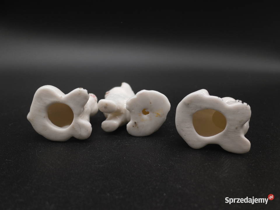 Ceramiczne figurki miniaturki koty 3 Raszków