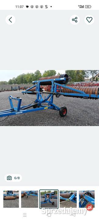 Wały posiewne dalbo 54 m na kołach Nowa Karczma