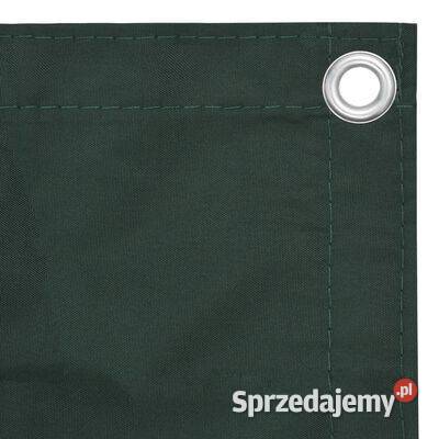 vidaXL Parawan balkonowy ciemnozielony 90x500 Parasole ogrodowe