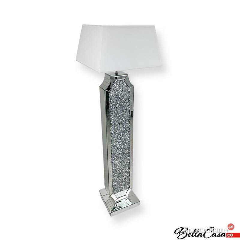 Lampa stojąca glamour dekorowana do salonu Warszawa