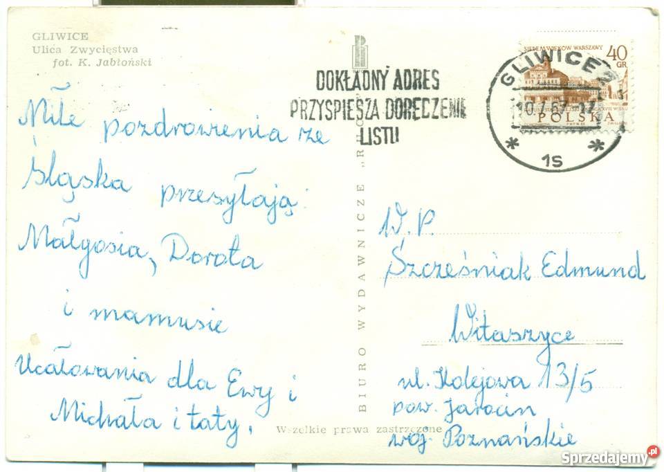 Stare zdjęcie pocztówka fotografia widokówka Ostrów Wielkopolski sprzedam