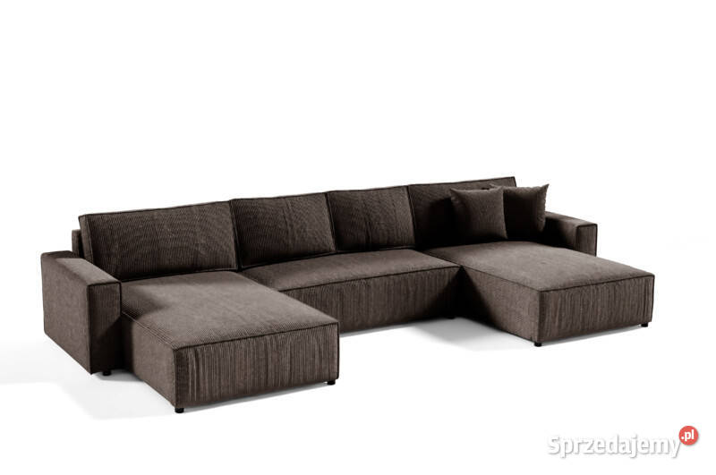 Narożnik z funkcją spania Tkanina sztruksowa Białystok