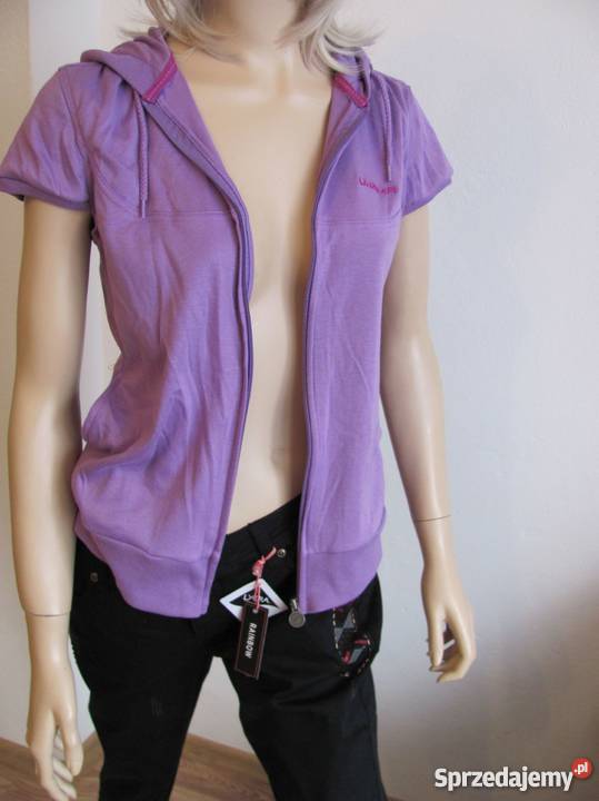 Bluza fitness z kapturem fioletowa LAGEAR fioletowy Zamość