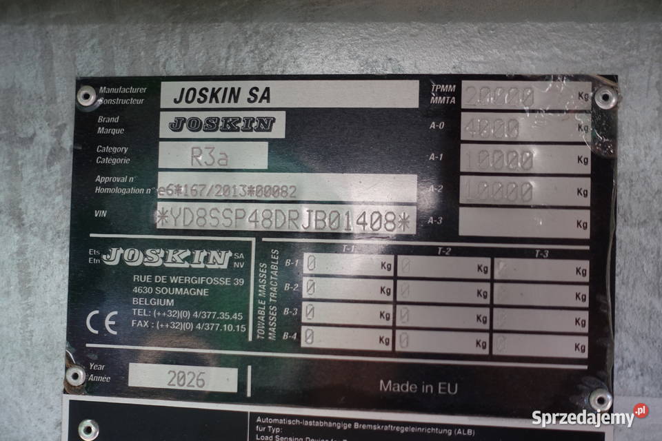 Joskin Silo Space 2 480D przyczepa objętościowa nieuszkodzony Przyczepy rolnicze Sokoły