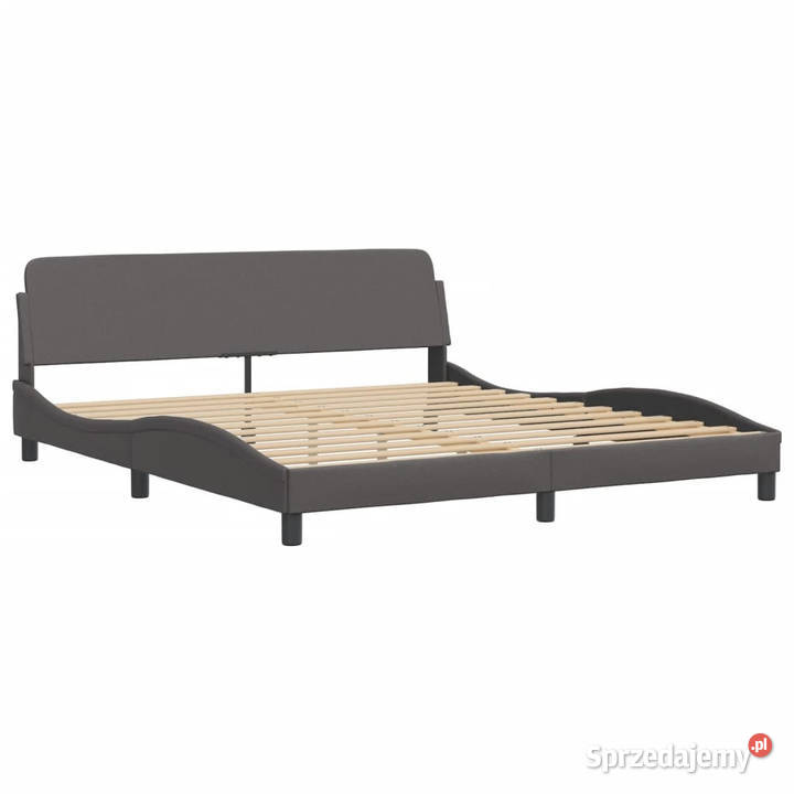 Łóżko z materacem szare sztuczna skóra 180x200 mazowieckie Warszawa sprzedam