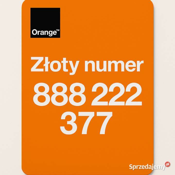 Sprzedam złoty numer ORANGE 888 222 377 Orange